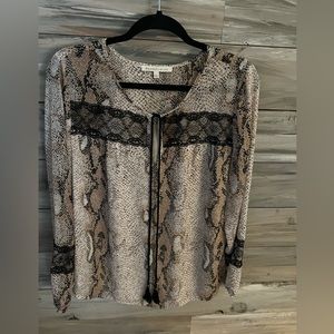 Danielerainn snakeskin blouse
